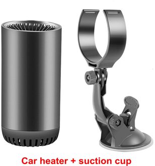 Auto Heater + Zuignap Verwarming Koelventilator Multifunctionele Mini Draagbare Voorruit Defogging Ontdooier Auto Elektrische Kachel