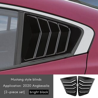 Auto Heldere Zwart Kleur Achter Triple-Gedreven Venster Lamellen Decoratie Cover Sticker Trim Voor Mazda 3