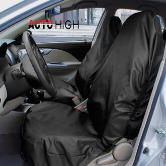 Auto Hoge Universele Autostoel Cover Set Nylon Auto Stoelhoezen Waterdichte Car Seat Protector 2 Stuks Voor Covers Zwart