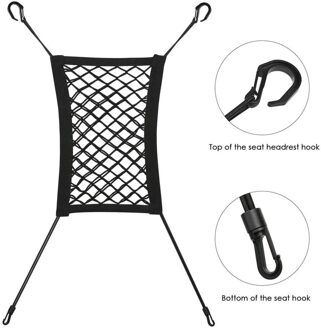 Auto Hond Barrière Seat Net Organizer Universele Stretchy Auto Achterbank Opslag Netto Haak Pouch Houder Te Storen # PY10