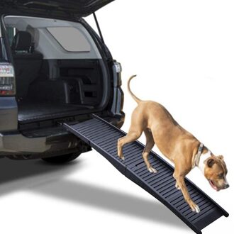 Auto Hond Stappen Huisdier Trappen Hond Oprit Lichtgewicht Opvouwbare Huisdier Ladder Ramp Hond Trappen Voor Hoge Bedden, Vrachtwagens, auto 'S En Suv Over 5Kg 152 X 40.5 CM