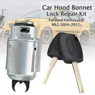 Auto Hood Bonnet Lock Reparatie Kit Met 2 Sleutels Voor Ford Focus Ii Mk2 2004 4M5AA16B970AB Auto Hood Bonnet Lock