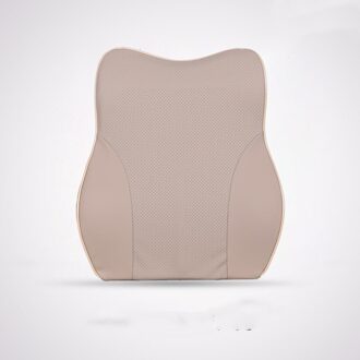 Auto Hoofdsteun Lendensteun Set Traagschuim Auto Kussen Nek Kussen Trage Rebound Auto Kussen Taille Pad beige