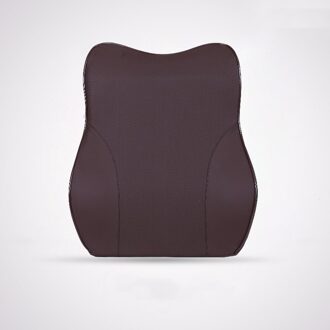 Auto Hoofdsteun Lendensteun Set Traagschuim Auto Kussen Nek Kussen Trage Rebound Auto Kussen Taille Pad bruin