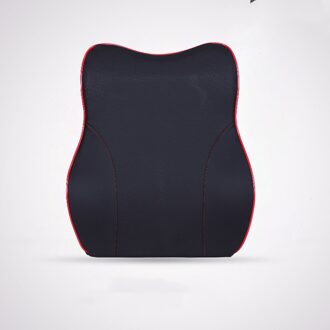 Auto Hoofdsteun Lendensteun Set Traagschuim Auto Kussen Nek Kussen Trage Rebound Auto Kussen Taille Pad zwart