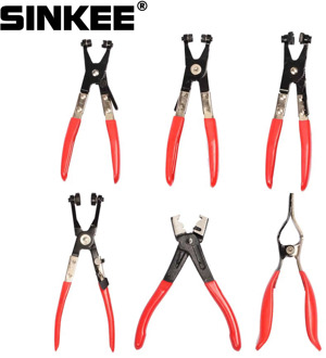 Auto Hose Clamp Plier Set Car Angled Clip Plier Cable Type Flexible Wire Long Pliers Tube Bundle Removal Repair Tool SK1016-1