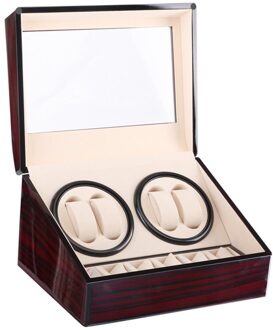 Auto Houten Horloge Winder Horloge Opbergdoos Winder Case Transparant Cover Horloge Box Enkele/Dubbele Hoofd Motor Ons/eu/Au Plug WT2614301 US plug