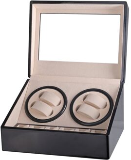Auto Houten Horloge Winder Horloge Opbergdoos Winder Case Transparant Cover Horloge Box Enkele/Dubbele Hoofd Motor Ons/eu/Au Plug WT2614403 AU plug