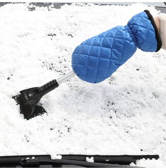 Auto Ijskrabber Mitt Winter Warm Voorruit Sneeuw Schop Met Handschoen blauw
