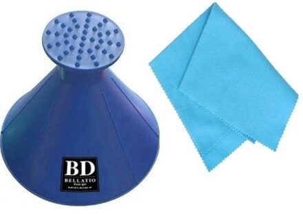 Auto ijskrabber rond met trechter functie blauw - IJskrabbers