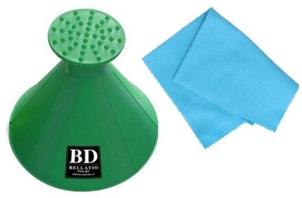 Auto ijskrabber rond met trechter functie groen - IJskrabbers