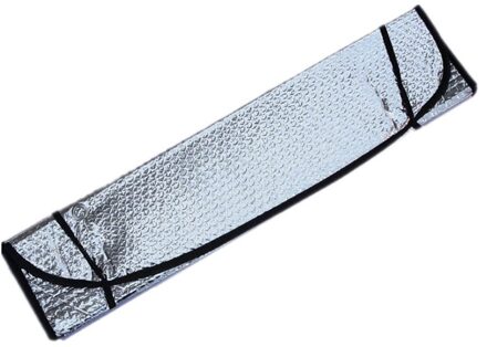 Auto Inklapbare Voorruit Zonnescherm Voor-en Achterruit Zonnescherm Zilver 140*70Cm