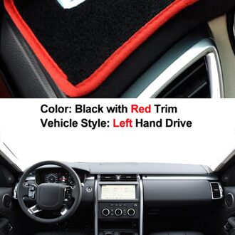 Auto Innerlijke Dashboard Cover Voor Land Rover Discovery 5 LR5 - 2022 Dashmat Tapijt Console Protector Zonnescherm blok Uv Kussen rood LHD