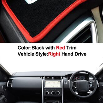 Auto Innerlijke Dashboard Cover Voor Land Rover Discovery 5 LR5 - 2022 Dashmat Tapijt Console Protector Zonnescherm blok Uv Kussen rood RHD
