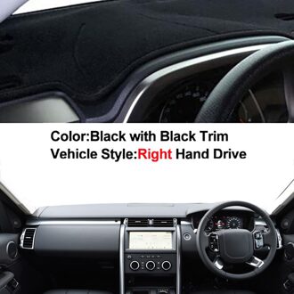 Auto Innerlijke Dashboard Cover Voor Land Rover Discovery 5 LR5 - 2022 Dashmat Tapijt Console Protector Zonnescherm blok Uv Kussen zwart RHD
