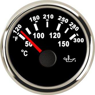 Auto Instrument Panel Olie Temp Meter Modificatie 52Mm 9-32V Pointer Type Olie Temperatuur Meters Met Sensor backlight Wit BS