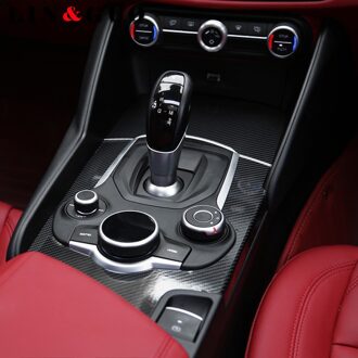 Auto Interieur Centrale Controle Versnellingspook Panel 5 D Carbon Cover Trim Voor Alfa Romeo Giulia Auto Styling