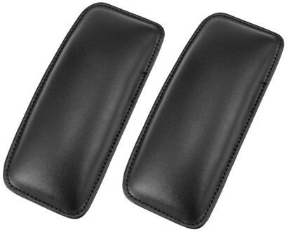 Auto Interieur Kussen Pu Lederen Auto Knie Pad Kussen Voor Auto Interieur Kussen Elastisch Kussen Memory Foam Auto Accessoires 2stk zwart