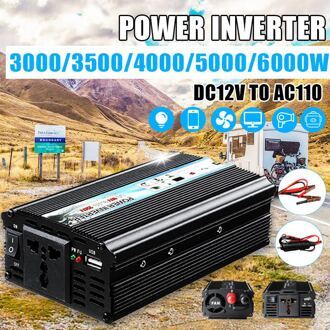 Auto Inverter 3000/3500/4000/5000/6000W DC12V om AC110V Pe ak Auto Omvormer transformator Converter Solar Inversor 5000W