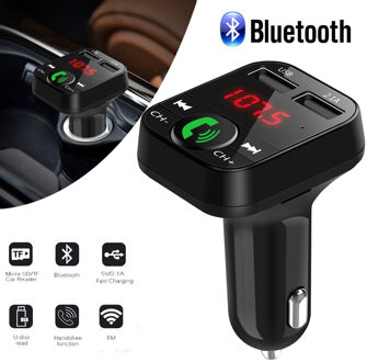 Auto Kit Handsfree Bluetooth Draadloze Fm-zender LCD MP3 Speler USB Charger 2.1A Handen Gratis