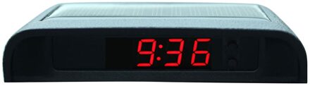 Auto Klok Auto Interne Stick-On Digitale Horloge Zonne-energie 24-Uur Auto Klok Met Ingebouwde batterij Auto Elektronische Accessoires rood