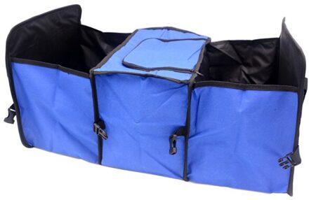 Auto Kofferbak Opbergtas Oxford Doek Vouwen Vrachtwagen Opbergdoos Kofferbak Tidy Bag Organizer Storage Box Met Isolatie Zak Blauw