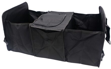 Auto Kofferbak Opbergtas Oxford Doek Vouwen Vrachtwagen Opbergdoos Kofferbak Tidy Bag Organizer Storage Box Met Isolatie Zak zwart