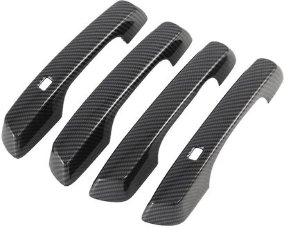 Auto Koolstofvezel Buiten Exterior Outer Side Deurklink Protector Cover Trim Voor Hyundai Venue