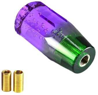 Auto Kristal Transparante Bubble Led Pookknop Manual Shifter Versnellingspook Versnellingspook Met Draad Adapters 10Cm/15cm Universele C10 kleur B