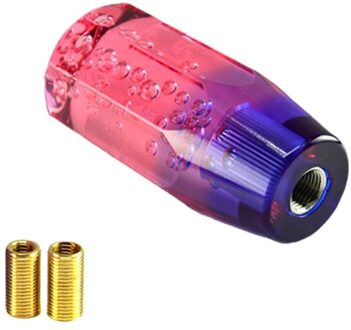 Auto Kristal Transparante Bubble Led Pookknop Manual Shifter Versnellingspook Versnellingspook Met Draad Adapters 10Cm/15cm Universele C10 kleur C