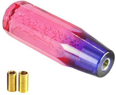 Auto Kristal Transparante Bubble Led Pookknop Manual Shifter Versnellingspook Versnellingspook Met Draad Adapters 10Cm/15cm Universele C15 kleur C