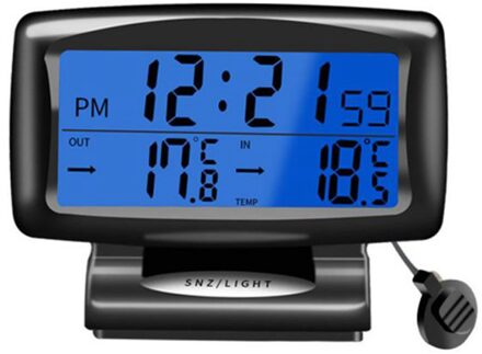 Auto Led Thermometer Tijd Elektronische Klok Horloge Auto Nachtlampje Klok Temperatuur Display Auto-interieur Producten Lichtgevende Auto Ac