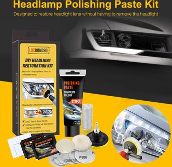 Auto Licht Reparatie Kit Diy Koplamp Restauratie Tool Scratch Repair Removal Set Voor Auto Voertuig Reiniging Onderhoud Polijsten