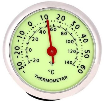 Auto Lichtgevende Klok Thermometer Hygrometer Interne Stick-On Dashboard Auto Interieur Ornament Styling Accessoires YB