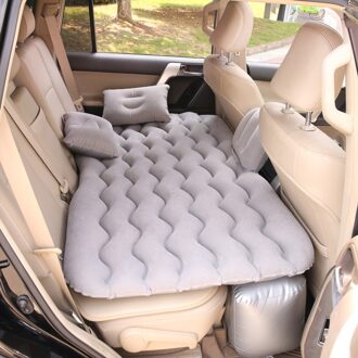 Auto Lucht Opblaasbare Matras Verhoogd Graan Reizen Bed Universele Voor Auto Back Seat Sofa Kussen Outdoor Camping Mat Kussen grijs