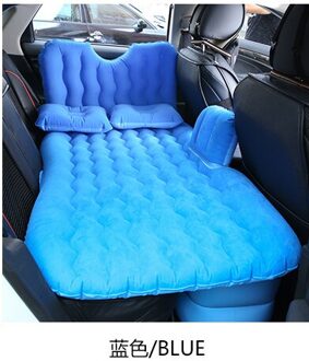 Auto Lucht Opblaasbare Travel Matras Bed Universele Voor Achterbank Multi Functionele Sofa Kussen Outdoor Camping Mat Kussen Blauw