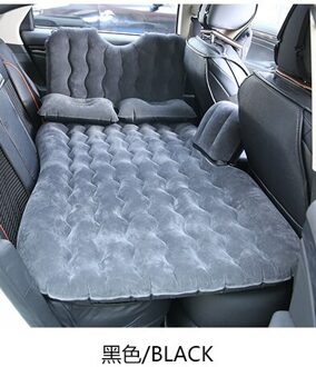 Auto Lucht Opblaasbare Travel Matras Bed Universele Voor Achterbank Multi Functionele Sofa Kussen Outdoor Camping Mat Kussen zwart