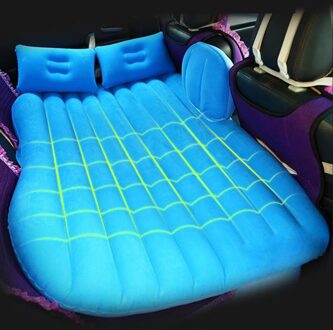 Auto Luchtbed Auto Shock Matras Auto Massaal Luchtbed Outdoor Reizen Air slaapbank bed Auto opblaasbare reizen bed Blauw