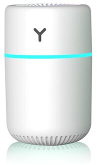 Auto Luchtbevochtiger Diffuser Creatieve Usb Opladen Voor Desktop Kantoor Slaapkamer Mute Kleurrijke Lamp Humificador Aromaterapia Para Casa wit