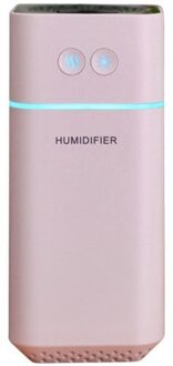 Auto Luchtbevochtiger Usb Opladen Spin Verkleuring Led Nachtlampje Luchtbevochtiger roze