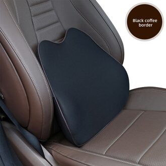 Auto Lumbale Memory Foam Back Kussen Zitkussen Auto Comfort Kussen Onder De Rugsteun Kussen Kussen Lumbale Auto Accessoires zwart en koffie