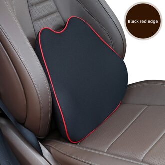 Auto Lumbale Memory Foam Back Kussen Zitkussen Auto Comfort Kussen Onder De Rugsteun Kussen Kussen Lumbale Auto Accessoires zwart en rood