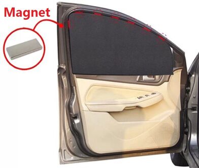 Auto Magnetische Zonnescherm Cover Car Side Window Zonnescherm Gordijnen Verstelbare Auto Styling Auto Windows Zonneklep Jaloezieën voorkant