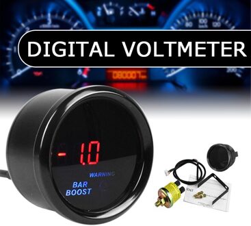 Auto Meter 2Inch 52Mm 0-10 Bar Oliedrukmeter Digitale Led Display Black Face Auto Meter met Sensor Oliedrukmeter Onderdelen