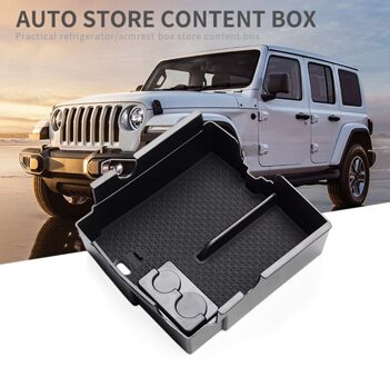 Auto Middenarmsteun Opbergdoos Voor Jeep Wrangler Jl Sport Interieur Accessoires Box Coin Opslag Zwart