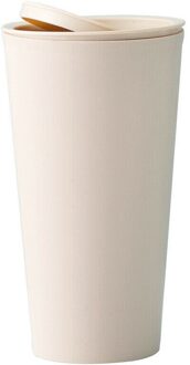 Auto Mini Prullenbak Creativiteit Eenvoudige Stijlvolle Milieubescherming Materiaal Dikke Schudden Deksel Multicolor Duurzaam Opbergdoos Beige