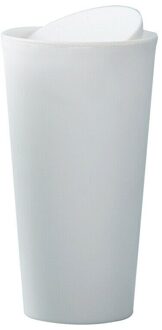 Auto Mini Prullenbak Creativiteit Eenvoudige Stijlvolle Milieubescherming Materiaal Dikke Schudden Deksel Multicolor Duurzaam Opbergdoos wit