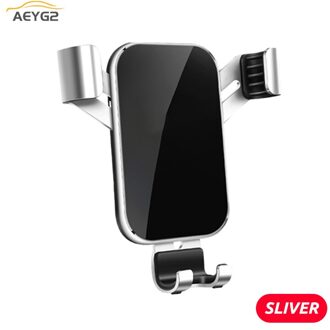 Auto Mobiele Telefoon Houder Voor Toyota Prado Zwaartekracht Bracket Air Vent Mobiele Telefoon Stand Gps Mount cradle Clip Prado 14-17 Sliver