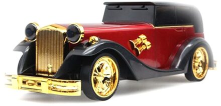 Auto Model Retro Speaker Draadloze Dual Hoorns Waterdichte Handsfree Outdoor Draagbare Theater Tf Card Fm Subwoofer rood