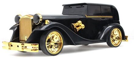 Auto Model Retro Speaker Draadloze Dual Hoorns Waterdichte Handsfree Outdoor Draagbare Theater Tf Card Fm Subwoofer zwart